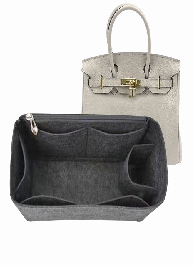 Lckaey Bag and Organizer for birkin insert 25 organizer Felt insert1099grey-S - Image 1